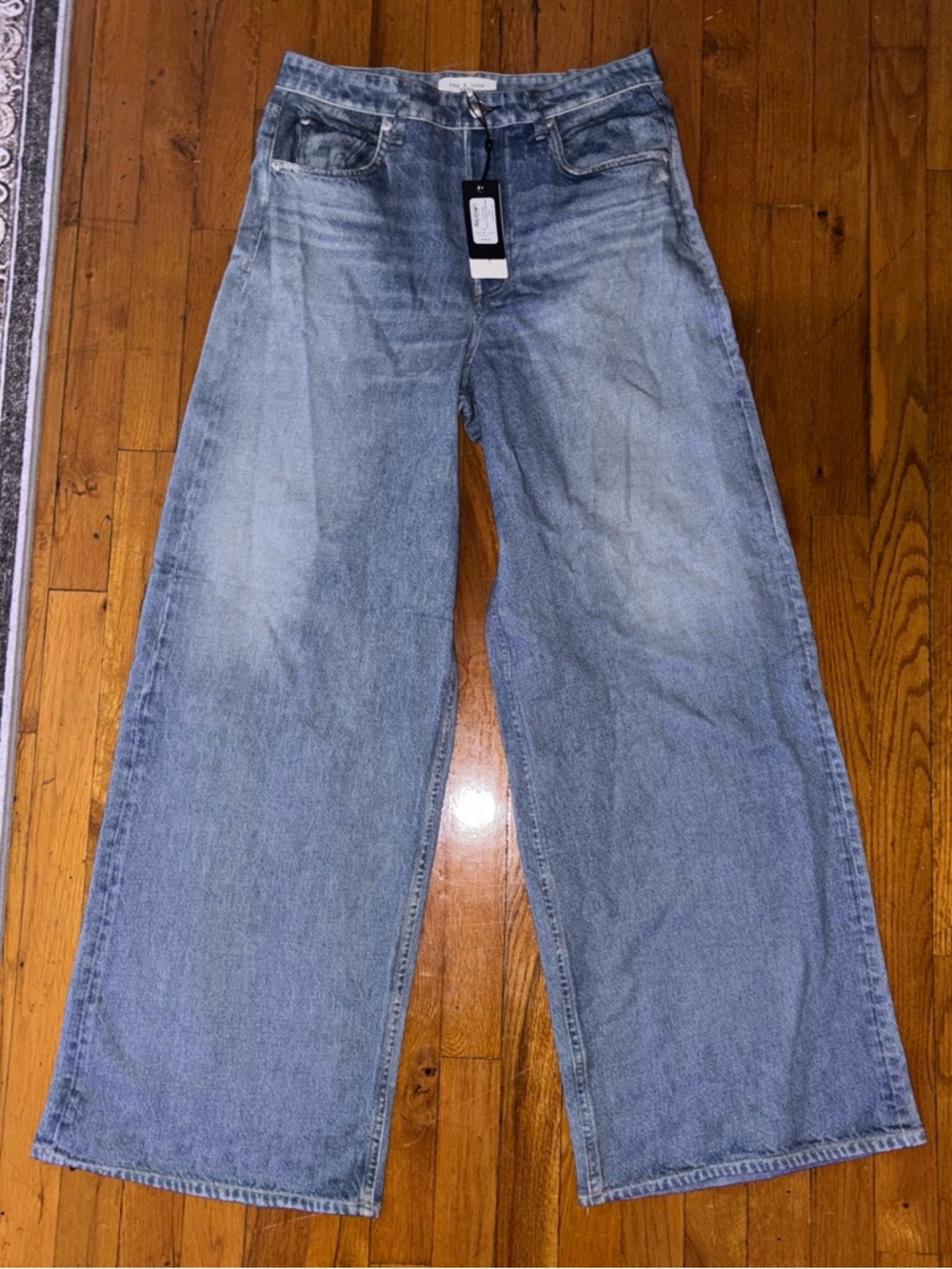 rag & bone Pale Blue High-Rise Jeans